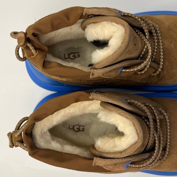 Ugg Neumel Weather Hybrid Boots Men's Size 8 in Chestnut Big Sky Blue Unisex NWT - Picture 7 of 13